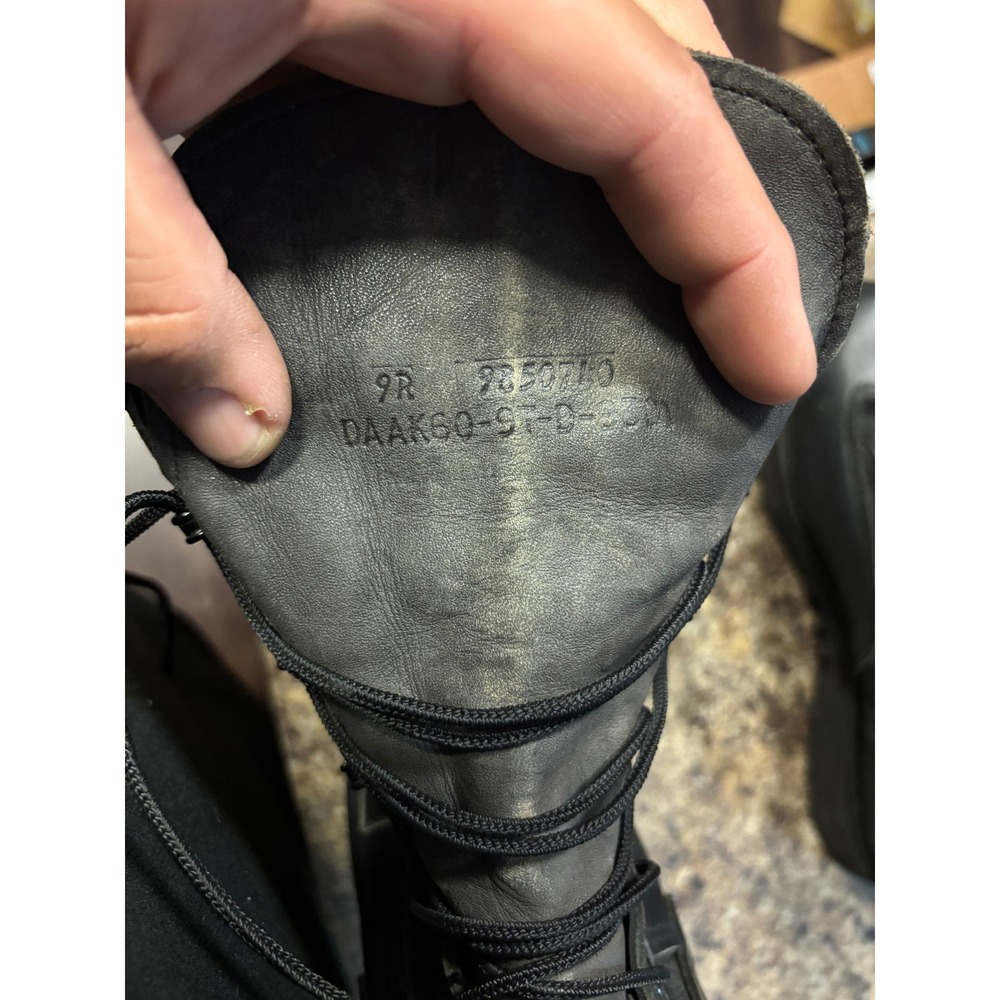 Belleville Mens Black Leather Gore-Tex Waterproof Combat Boots Vibram Size 9R - Picture 8 of 16